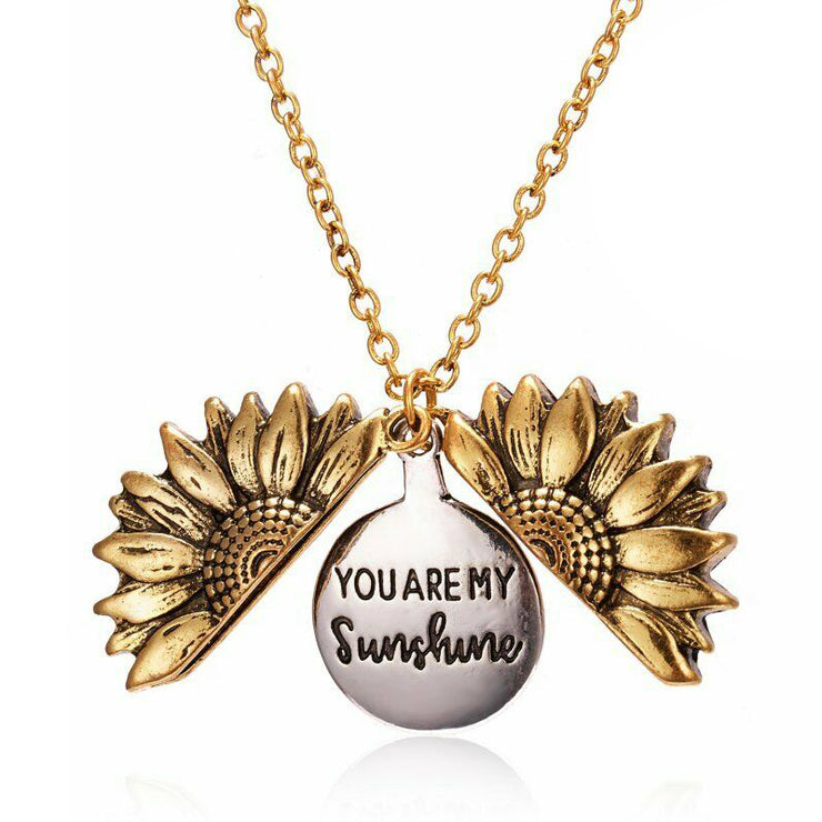 "You Are My Sunshine" Sunflower Locket