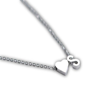 Personalized Heart & Initial Necklace