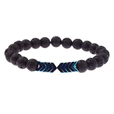 Black & Blue Lava Stone Bracelet